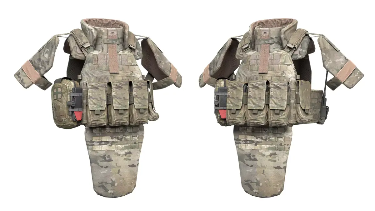 MILITARY WAS DCS Plate Carrier Vest V2 Low-poly 3D model