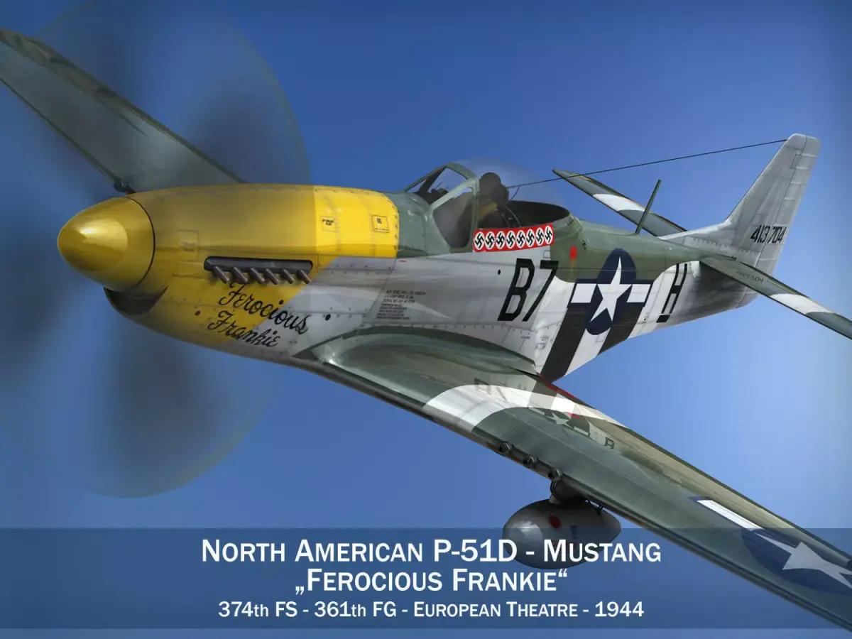 North American P-51D Mustang - Ferocious Frankie 3D model