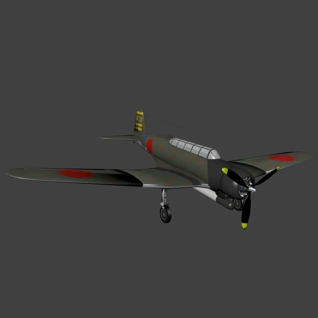 Nakajima B5N Kate Low-poly 3D model