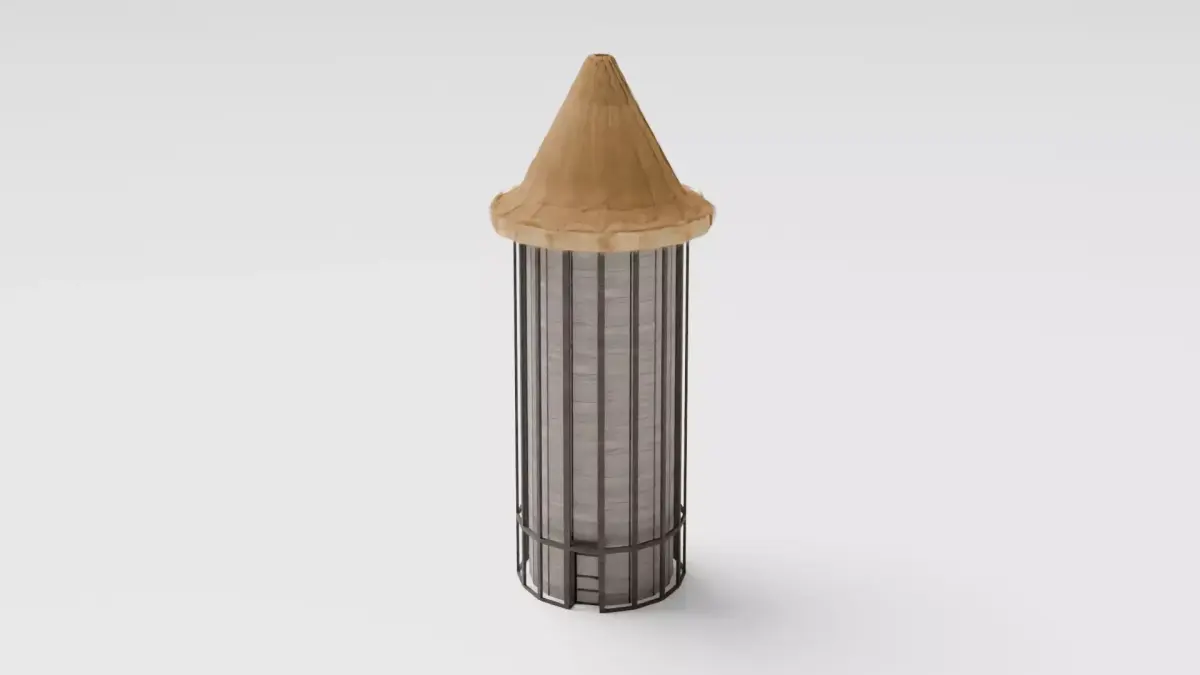 Medieval Silo Low-poly 3D model