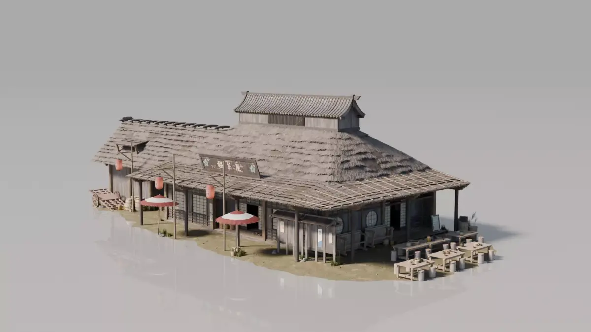 Traditional Japanese House 16 3D model