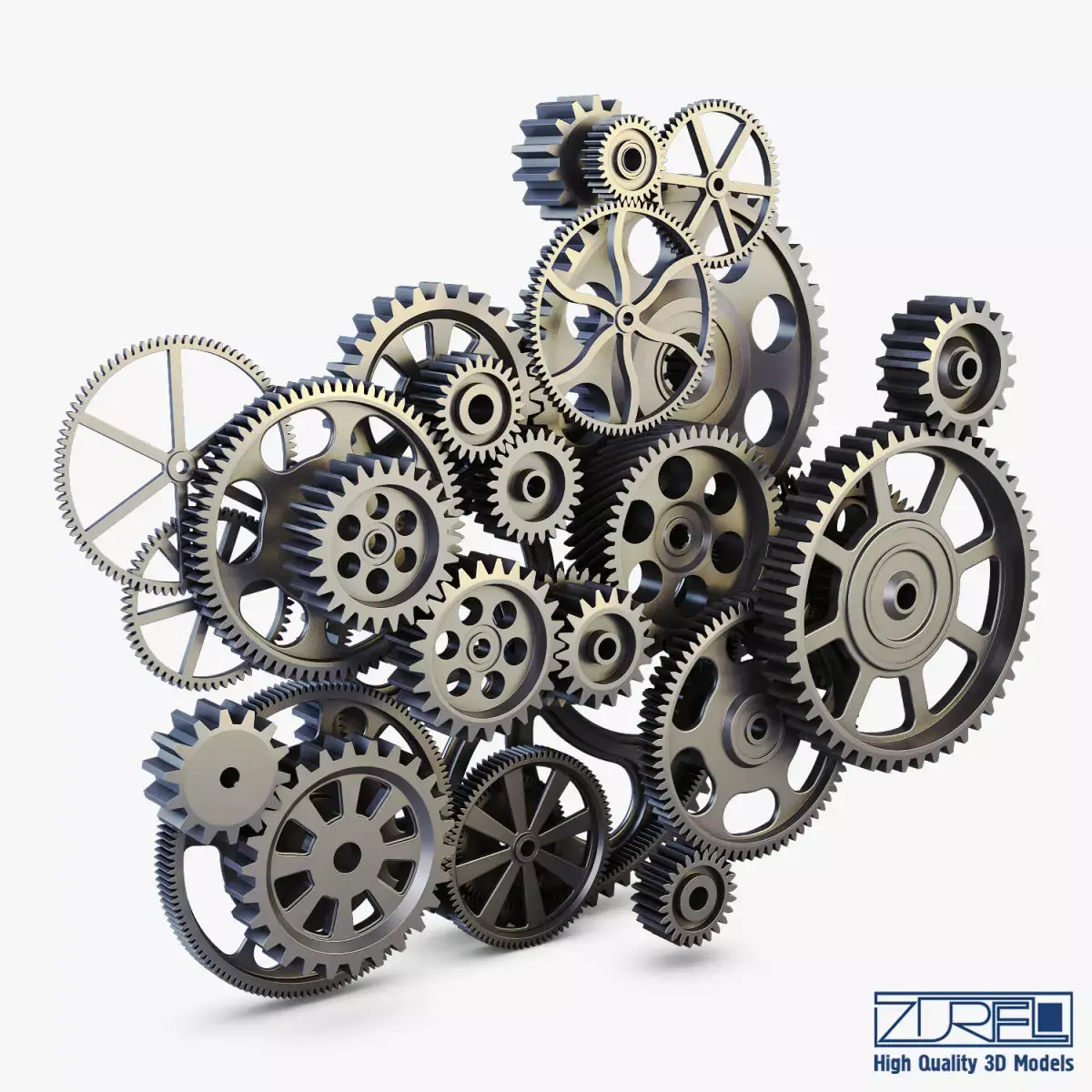 Gear mechanism v 2 3D model