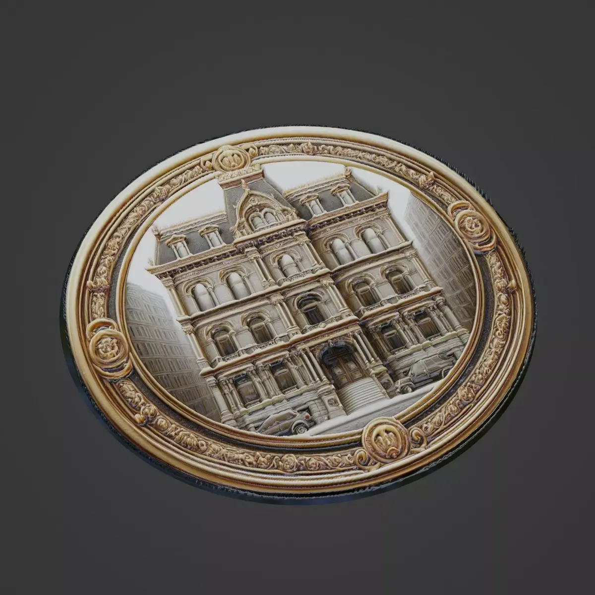 Building House Pendant Medallion 3D print model 16