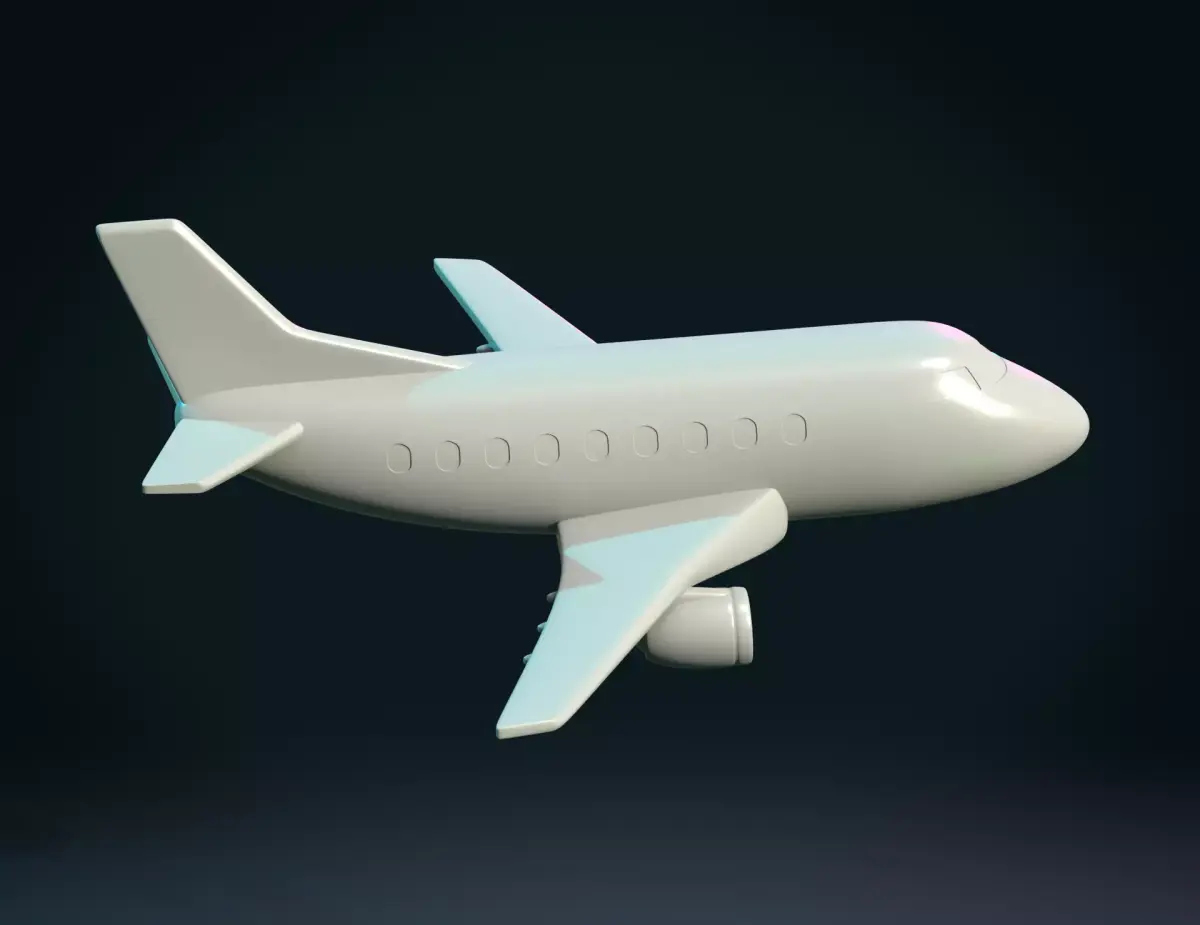 Airplane flying in sky 3D print model buy