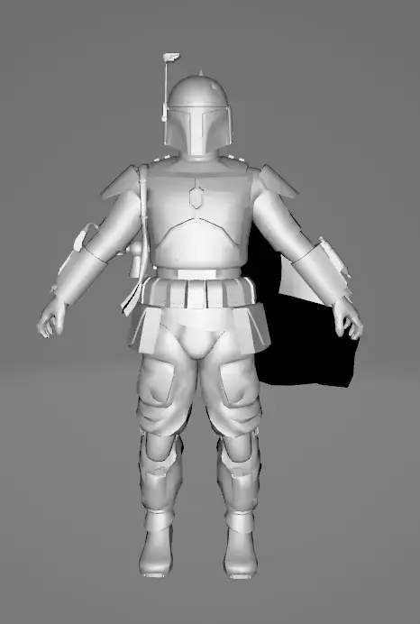STAR WARS Boba Fett - Low Poly Game - Battlefield - FBX MODEL Low-poly 3D model