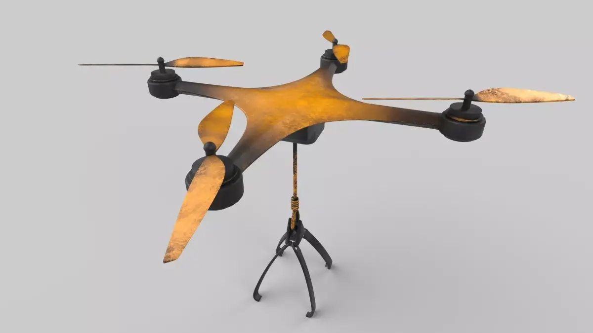 drone Low-poly 3D model 11