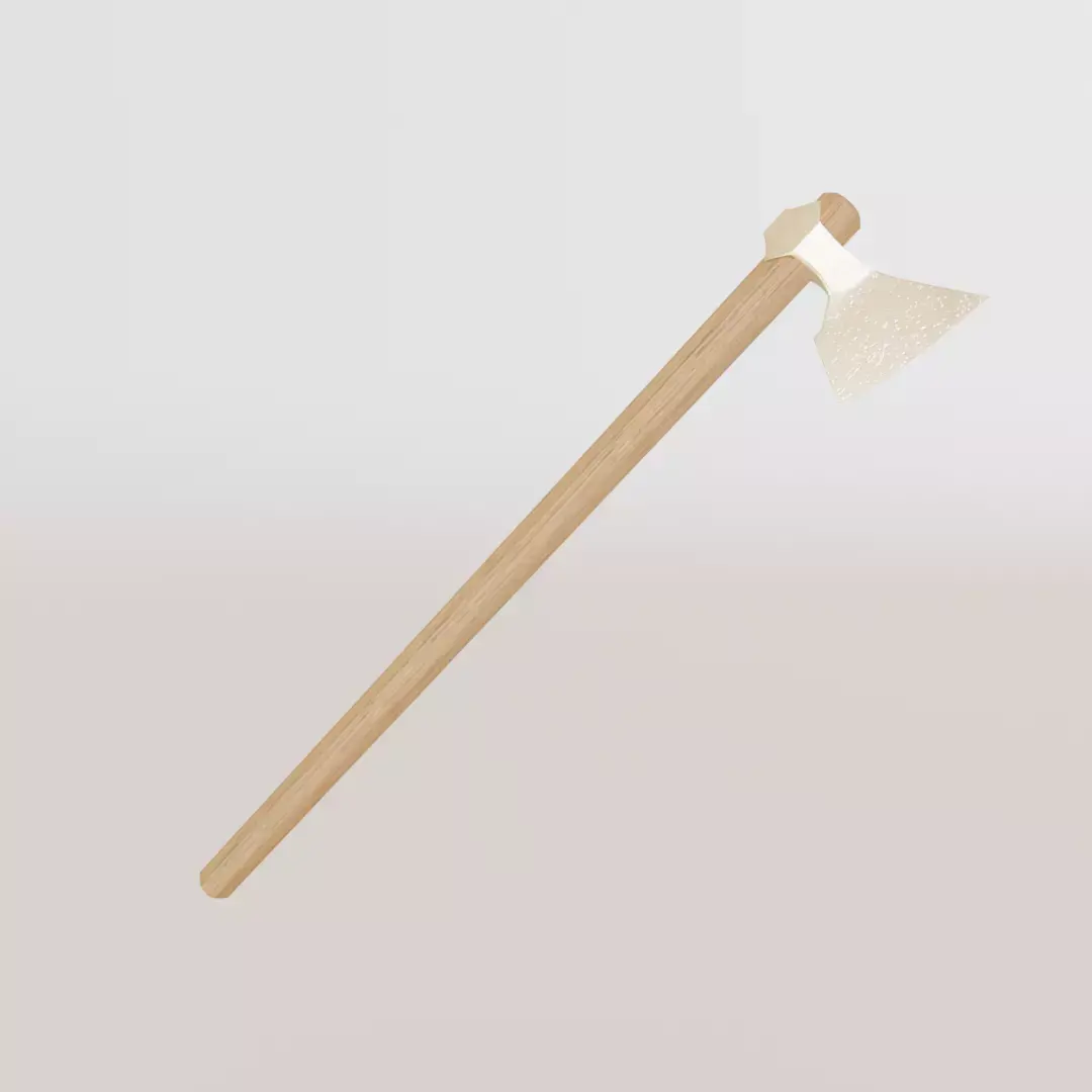 Bearded Viking Axe Free low-poly 3D model