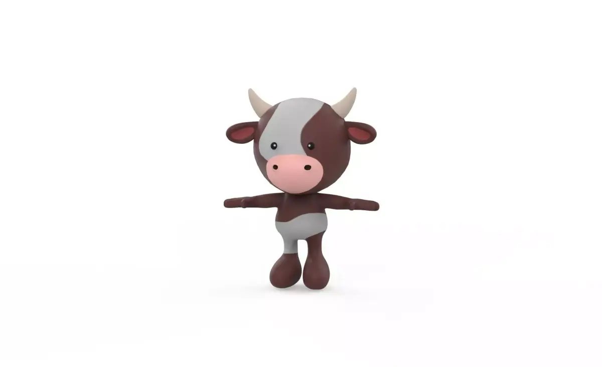 Character003 Cow Animal Low-poly 3D model