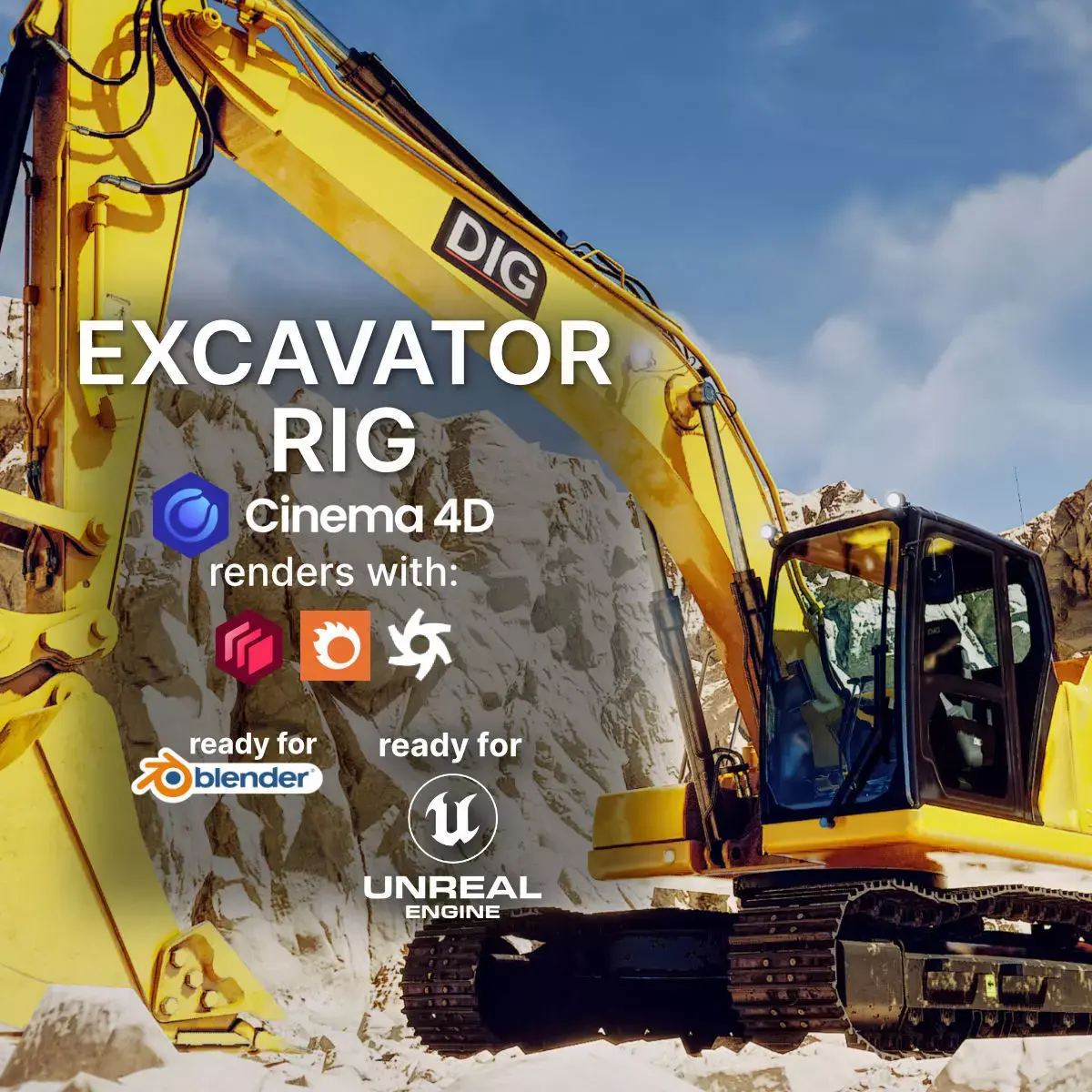 Excavator Rig 3D model