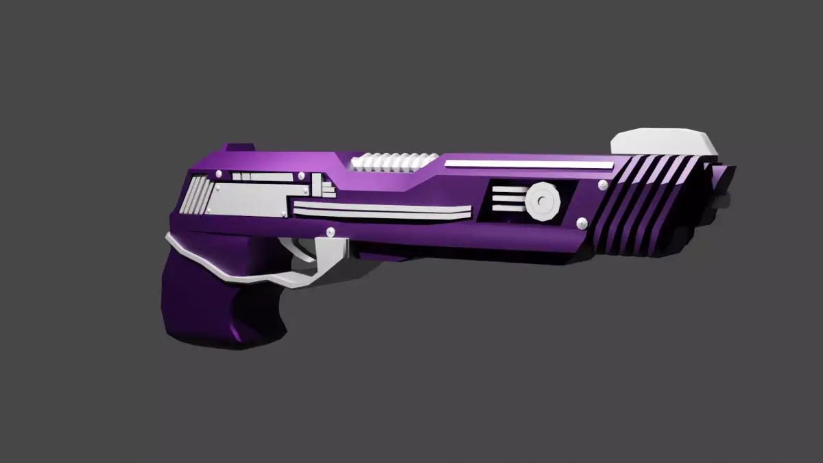 Space Gun Free low-poly 3D model