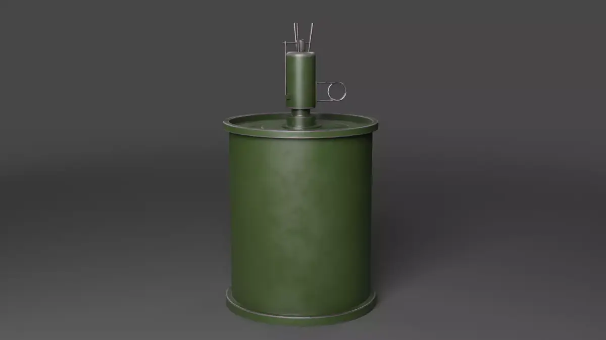 M16 Landmine Low poly 3d Model Low-poly 3D model