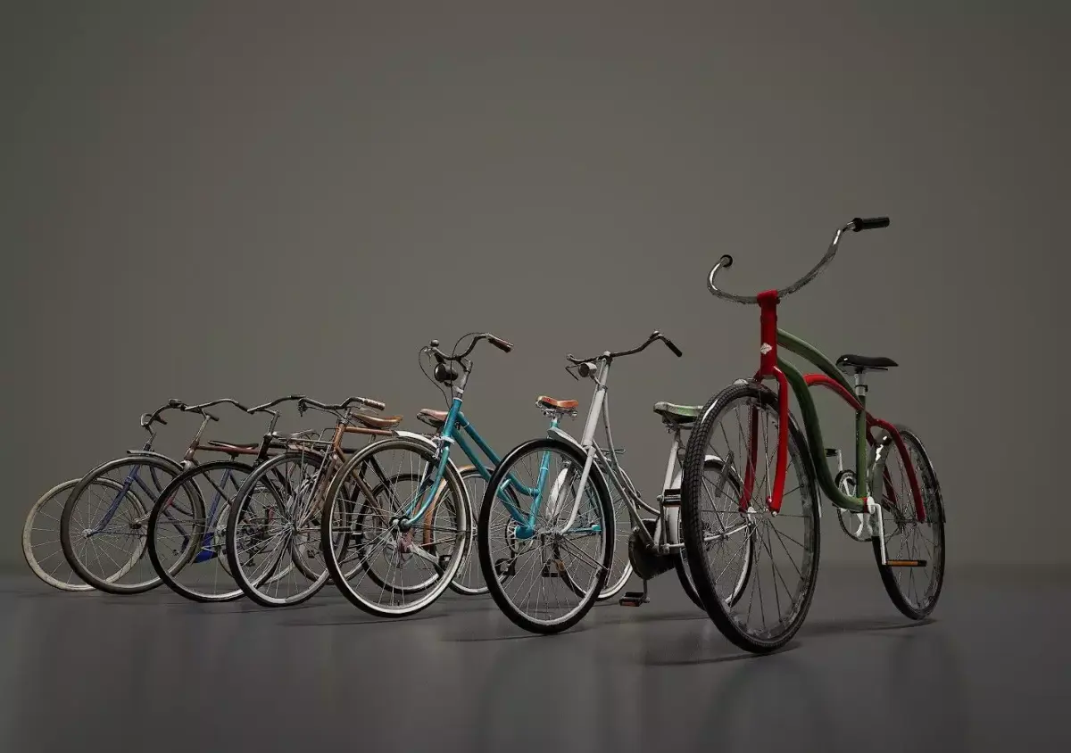 Bicycle Asset for Game Ready 3D Model Low-poly 3D model
