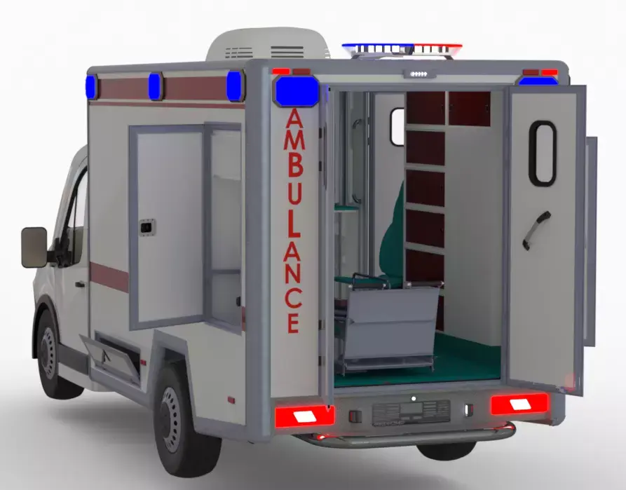 Ambulance Box Type 3D CAD 3D model