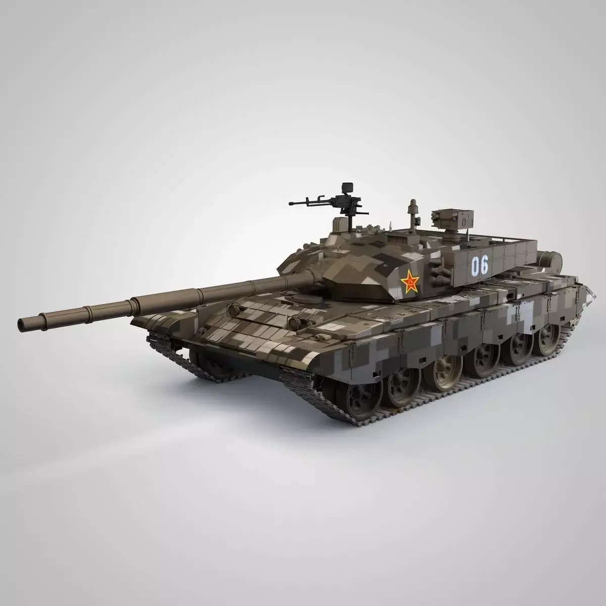 China ZTZ-99 tank 3D model