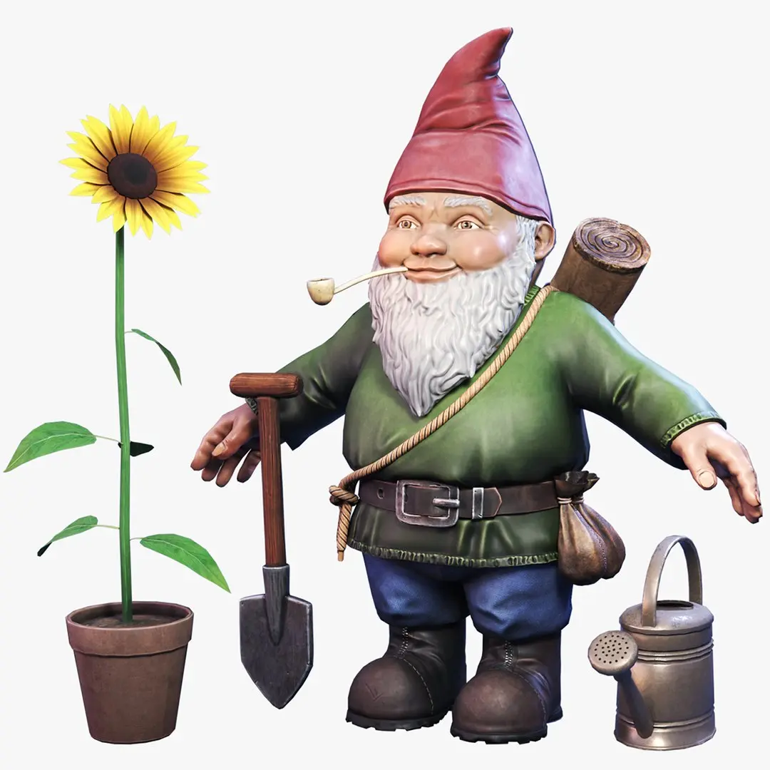 Stylized Garden Gnome 3D model