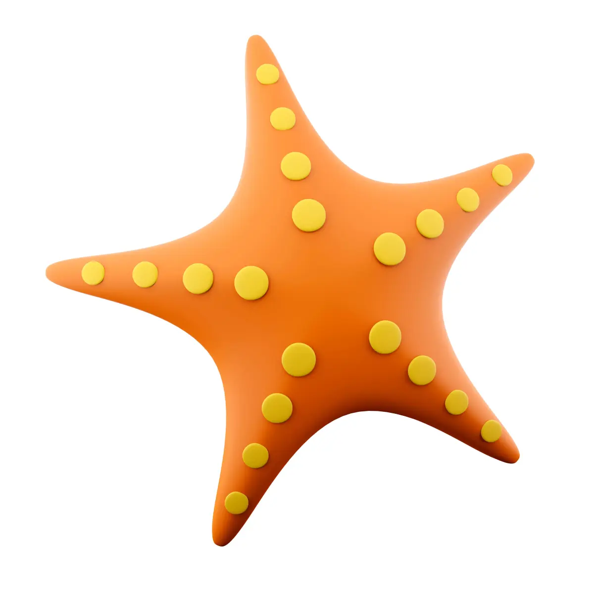 3d  brown Starfish icon 3D model