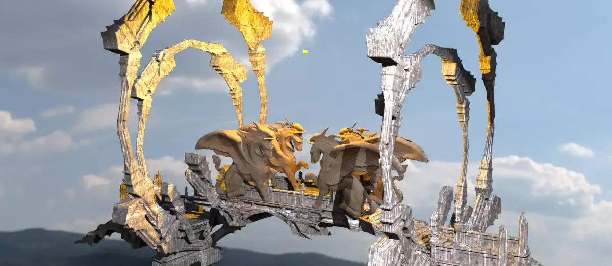 Greek Pegasus Rings  3D model