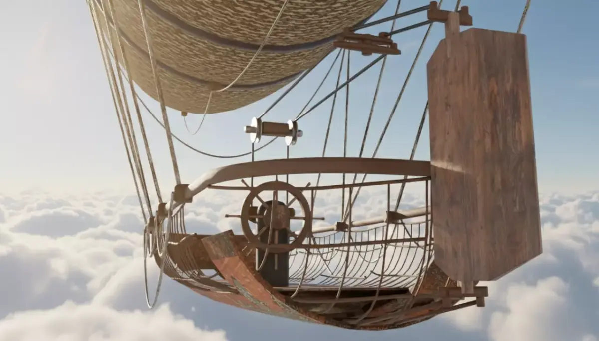 Fantasy Airship Low-poly 3D model purchase