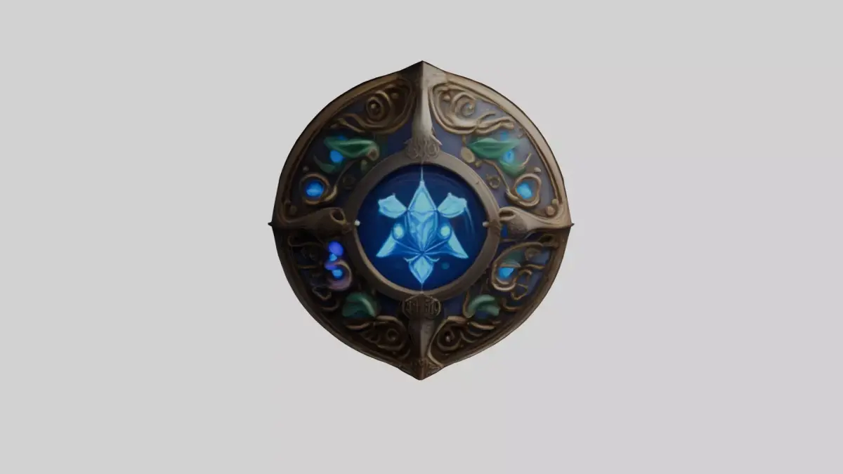 Arcane Guardian Shield Mystic 3D Asset  3D model