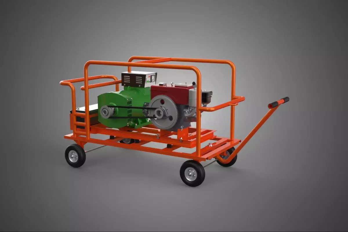 WHEEL SWIVEL CASTER DIESEL POWER GENERATOR SET GENSET ALTERNATOR 3D model