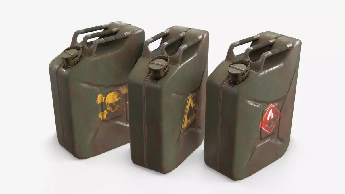 Jerrycan Asset 03 Low-poly 3D model