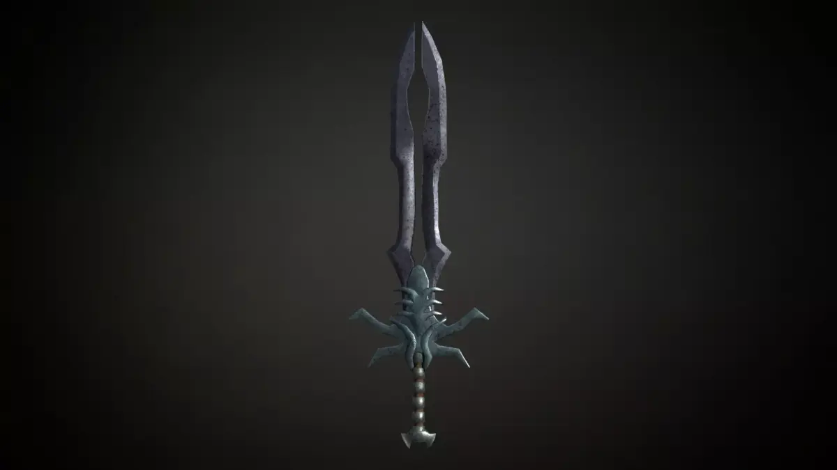 Medieval Evil Fantasy Sword Low-poly 3D model