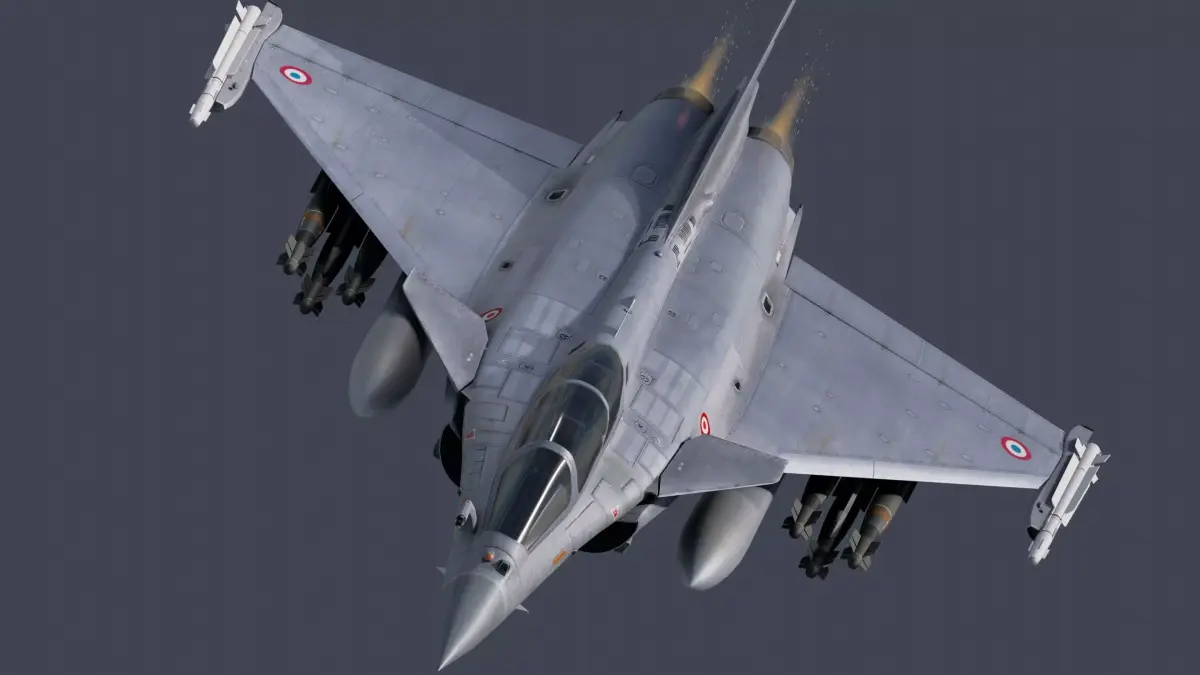 Dassault Rafale C - Fully Rigged - with high resolution Textures Low-poly 3D model
