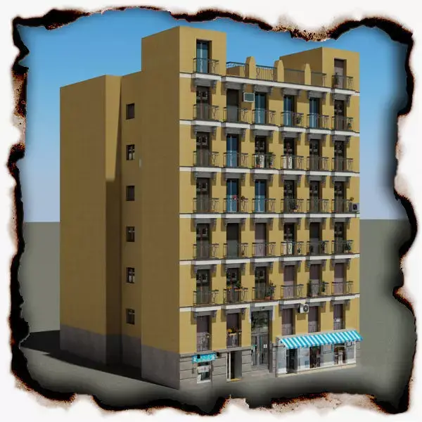 Building tall Low-poly 3D model purchase