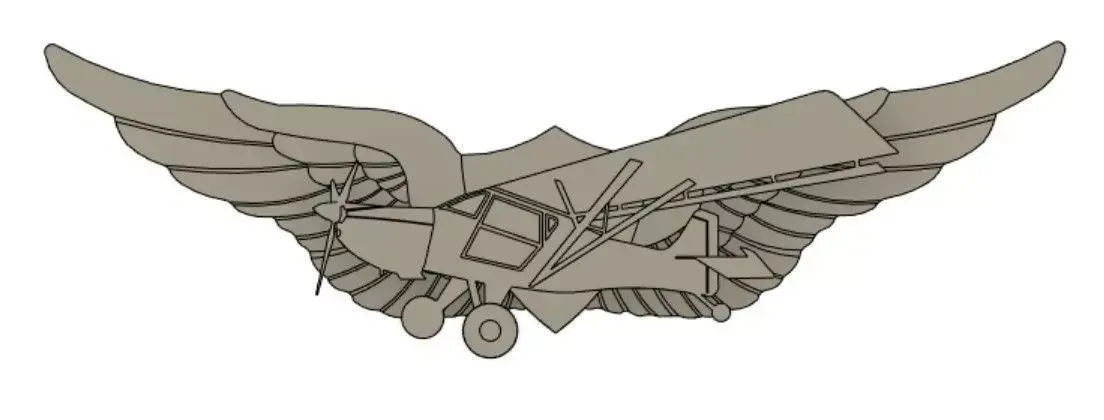 Bush Plane Badge 3D print model
