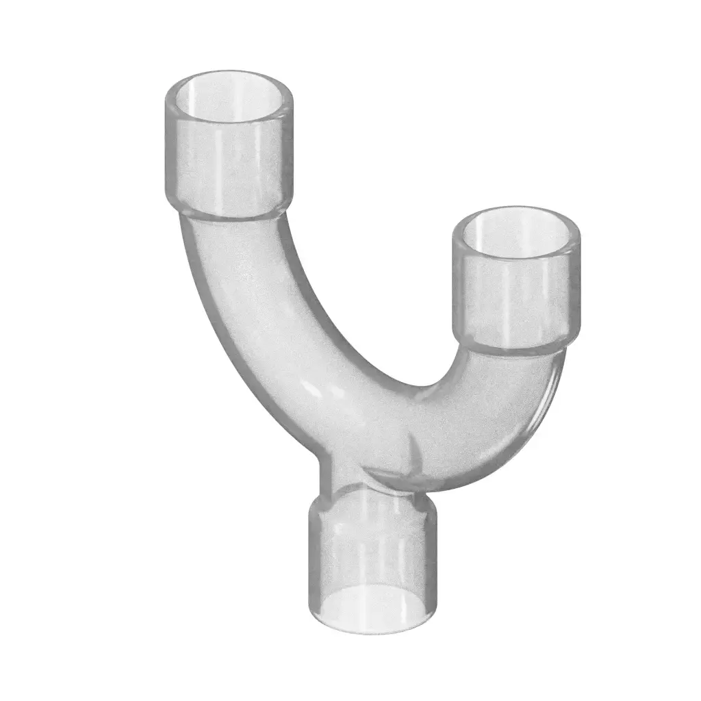 Transparent Plumbing U Fitting 3D model