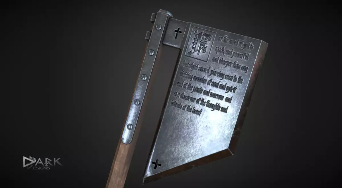 Holy Executioner Axe Low-poly 3D model