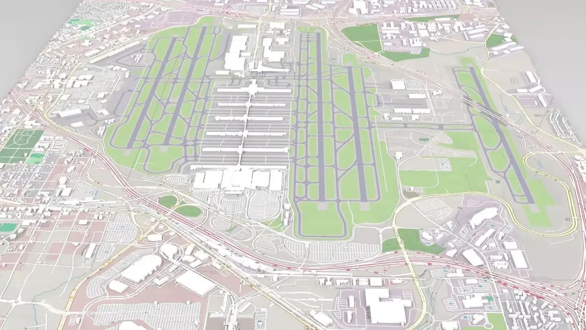 Airport Atlanta United States 3D model