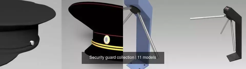 Security guard collection 3D Model Pack