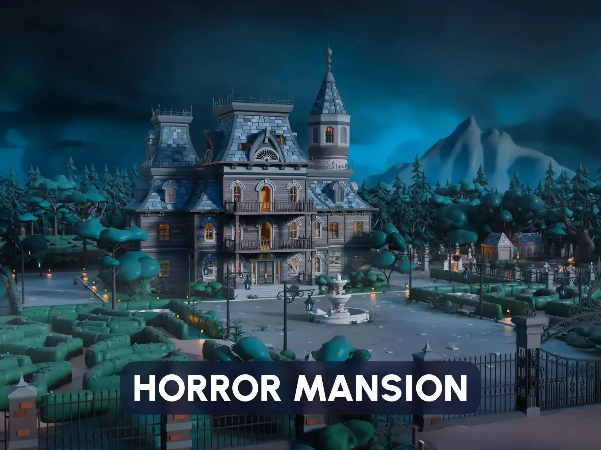 Horror Mansion Low-poly 3D model