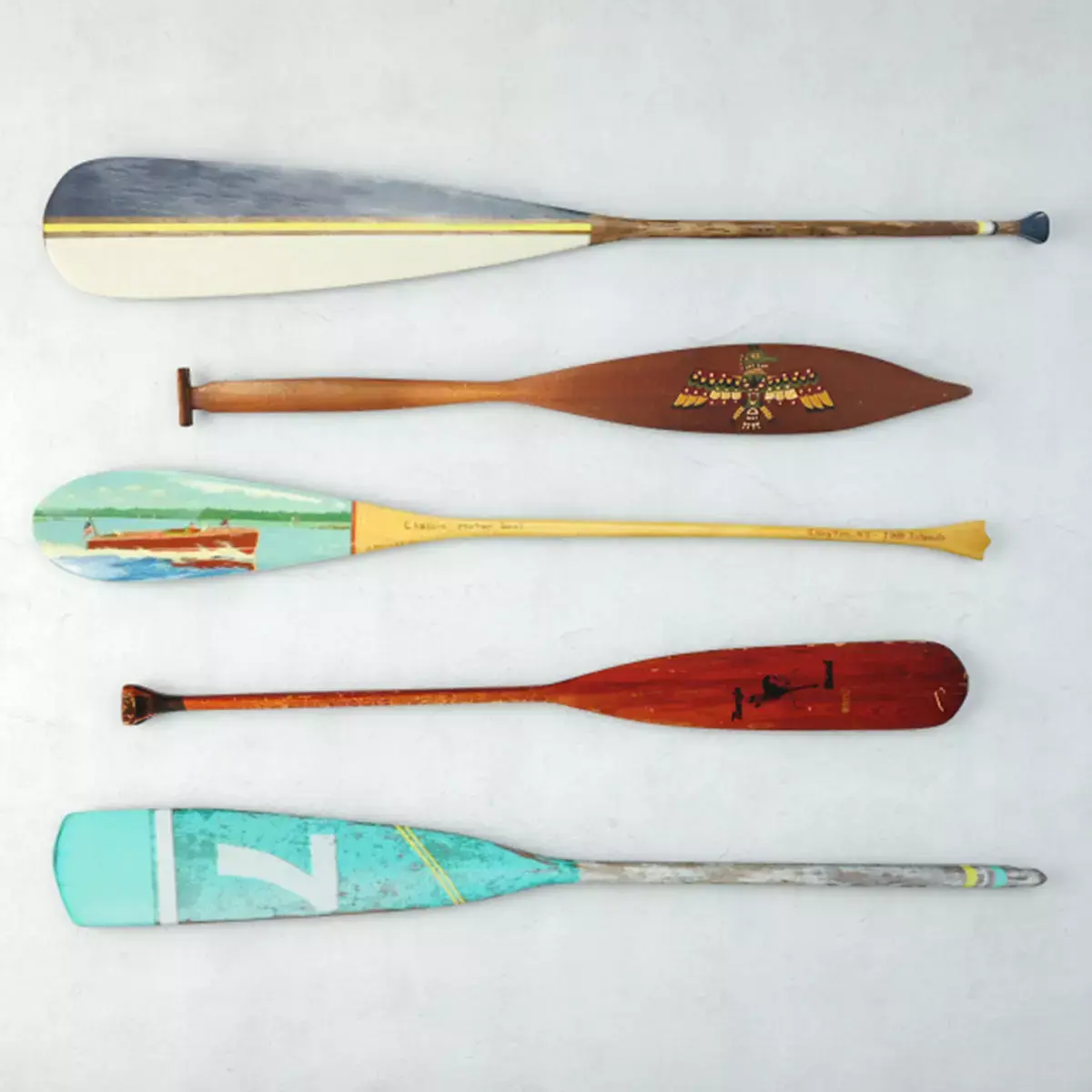 Vintage Oars and Paddles 3D model