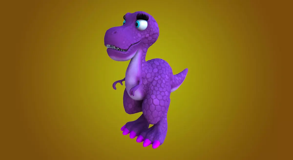 Lizzy Dinosaur No Rig 3D model