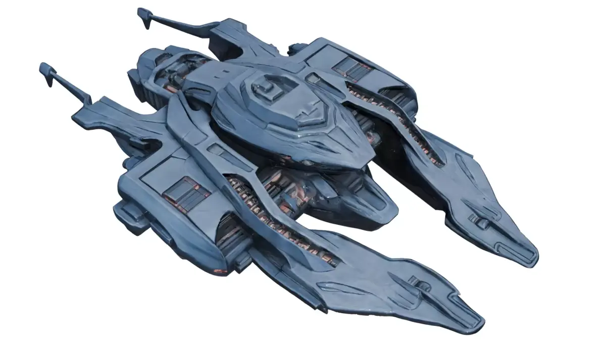 Eclipse Phantom Starship Highpoly PBR 3D model