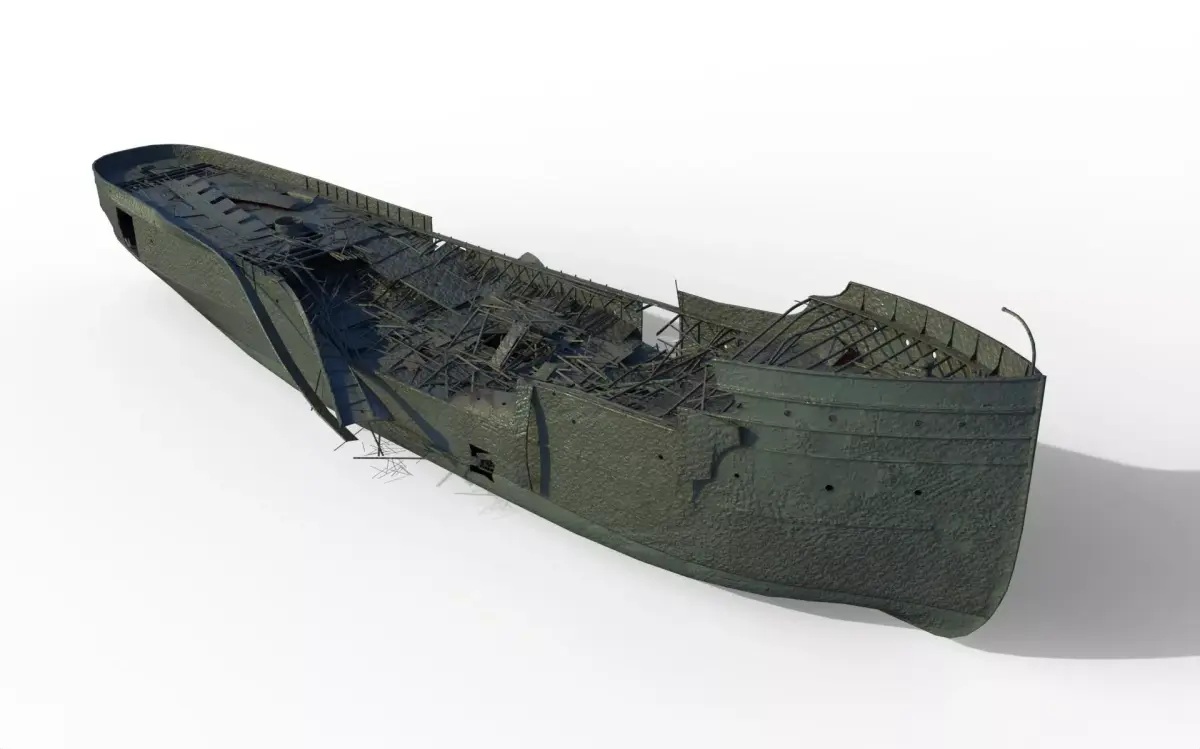 Ship wreck steamer 3D model