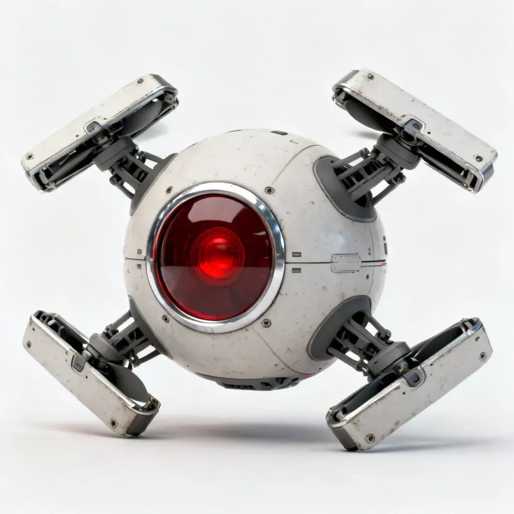 Realistic Sci-Fi Hover Drone 3D Model Low-poly 3D model