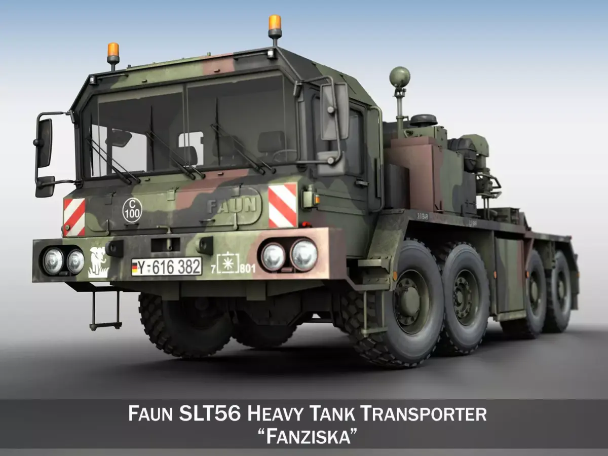 Faun STL-56 Tank Transporter 3D model