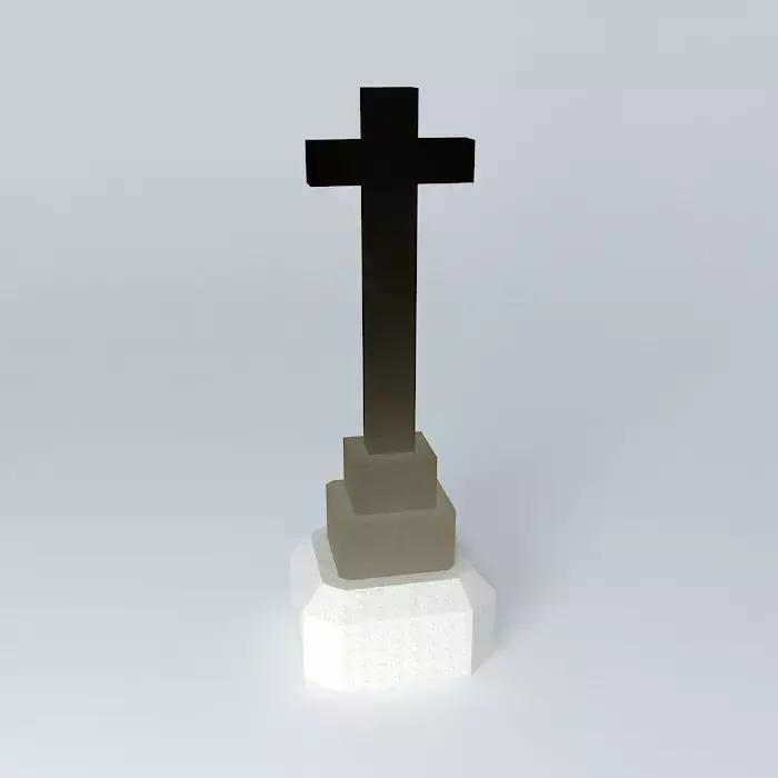 Cross the fallen Caceres Free 3D model
