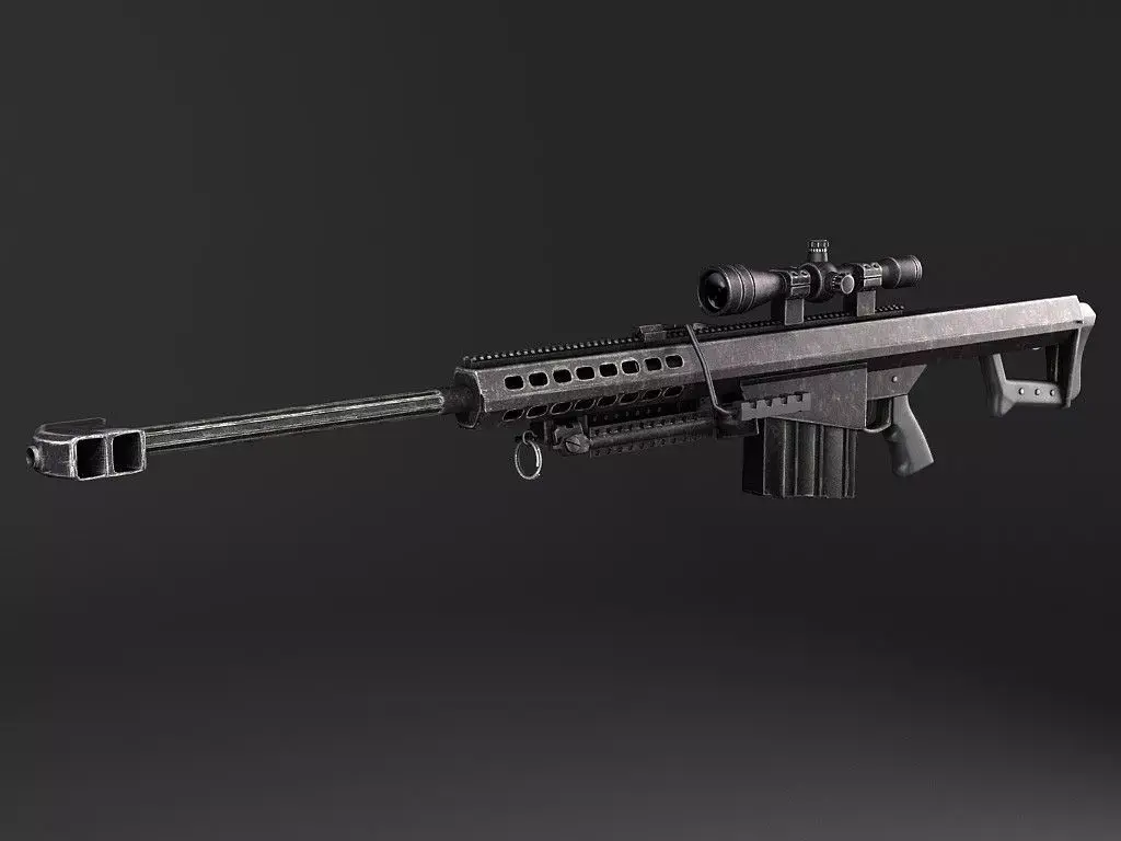 Barrett M82A1 sniper rifle 3D model