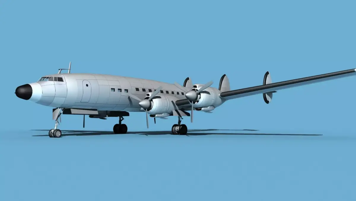 Lockheed L1649 Star Liner Bare Metal 3D model