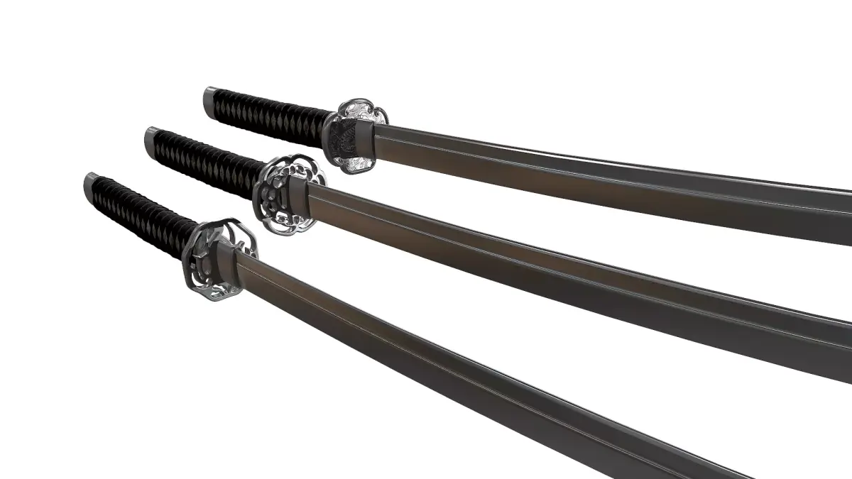 Katana samurai sword 3D model 5