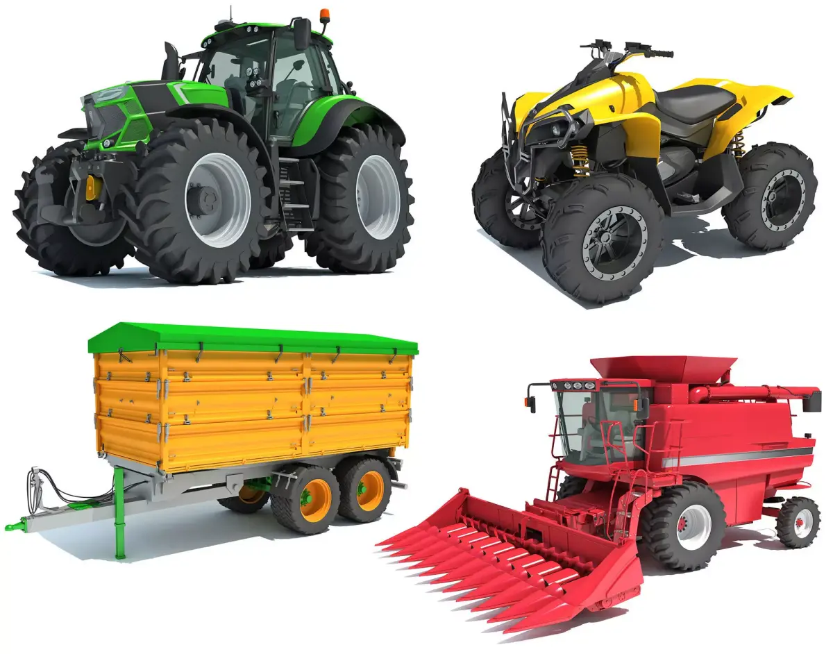 Farm Equipment Collection 3D Model Pack
