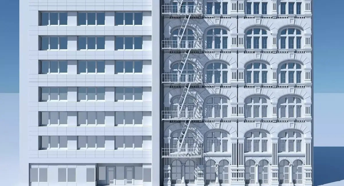 Commercial Building Facade 13 3D model
