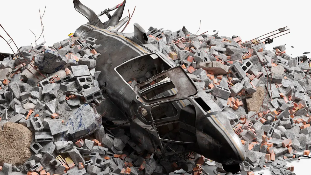 Helicopter Debris 3D model