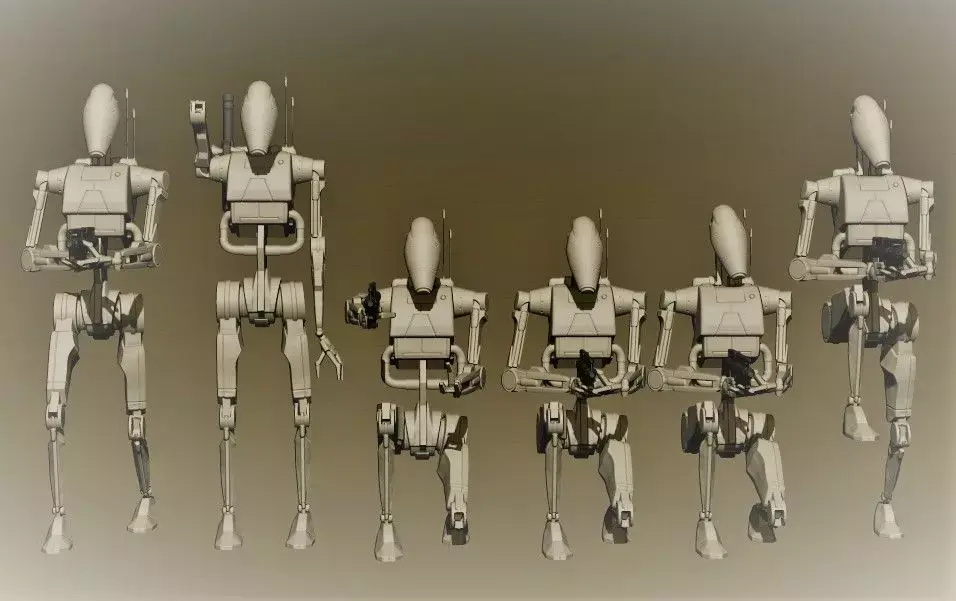 miniatures battledroid pack 01 3D print model
