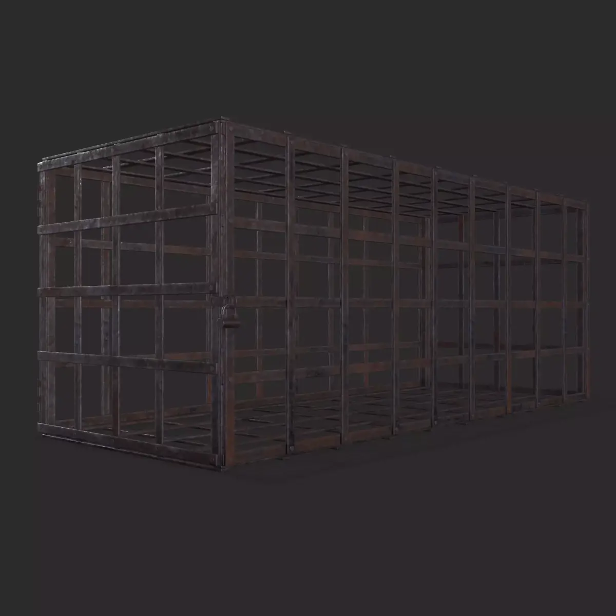 Metal Cage Low-poly 3D model