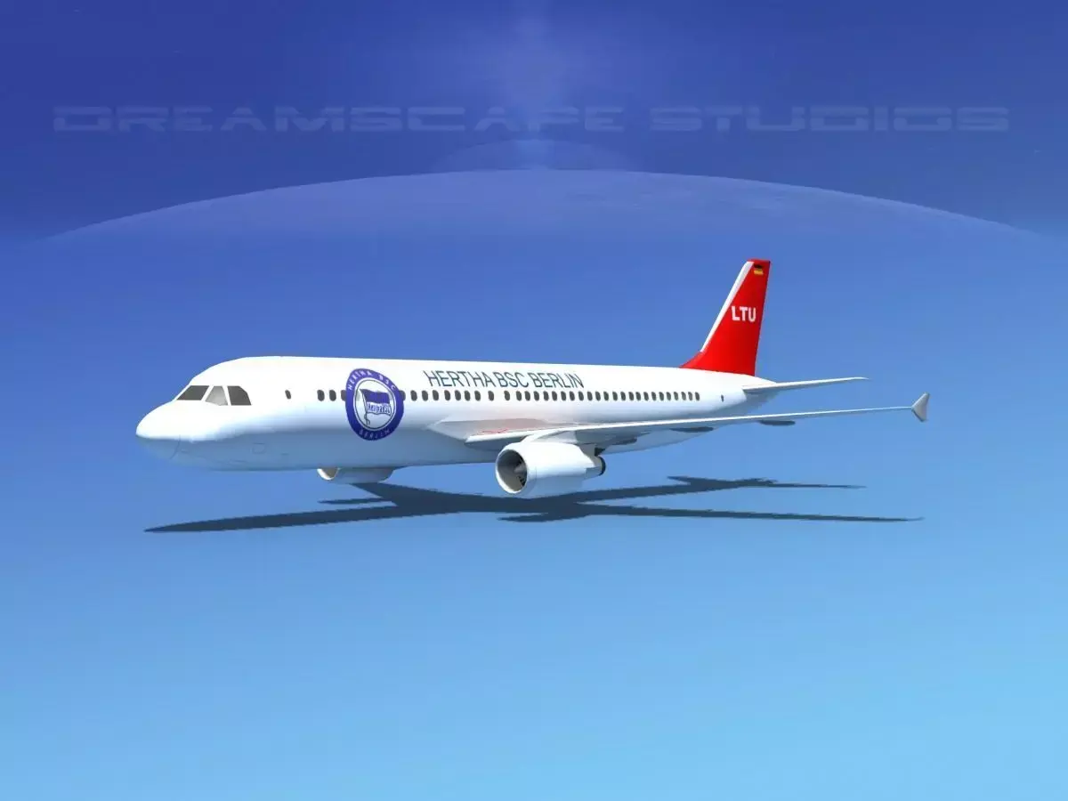 Airbus A320 LP Air Berlin Low-poly 3D model